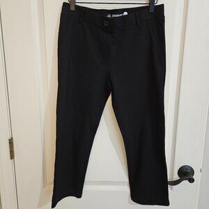 Betabrand Crop | Classic Dress Pant Yoga Pants (Black)